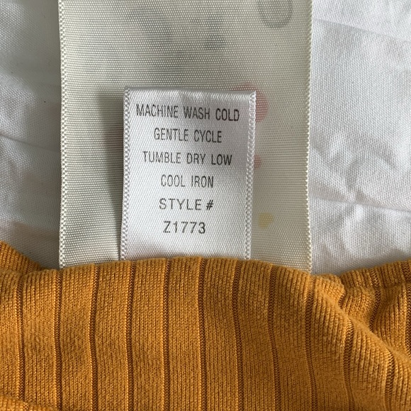 JENNA & JESSIE Girl’s Goldenrod Ribbed Tank Dress Waist Tie Button Accent 8 GIRL - Picture 6 of 10